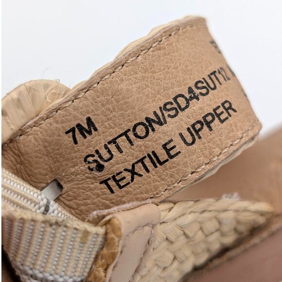 Splendid Sutton Faux Raffia Strap Thong Sandals Women's Tan Size US7M EU38 - Picture 8 of 12